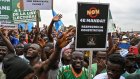 Thousands in the Côte d'Ivoire protest the exclusion of opposition leaders from election