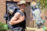 Skateboarder riding from Brighton to Morocco for charity has all his belongings stolen