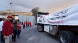 Trucks carrying humanitarian aid for Gaza wait for days at Rafah border crossing