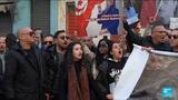 Hundreds of Tunisians march trough Tunis against Kais Saied's crackdown on opposition